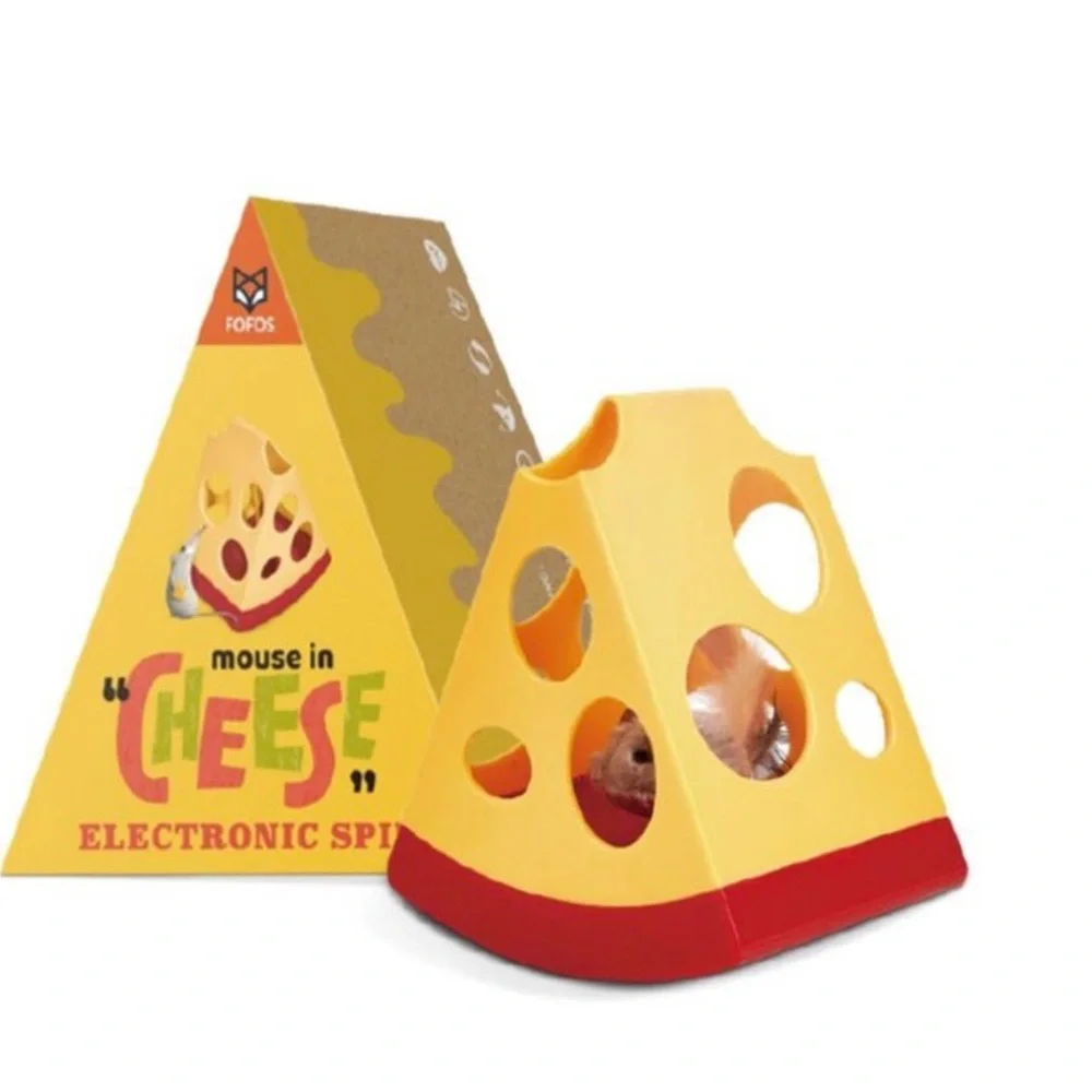 Mouse in Cheese Electronic Spin Cat Toy